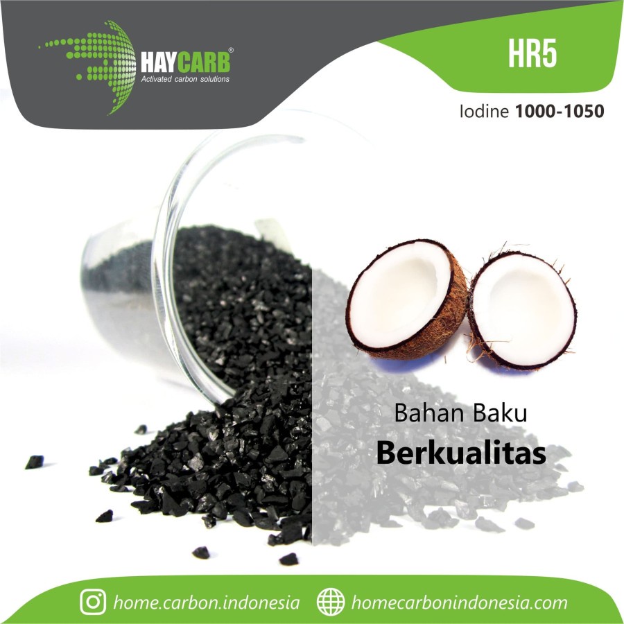 Activated Carbon Industri Farmasi / HayCarb HR 5 IODINE 1050 MESH 4X8