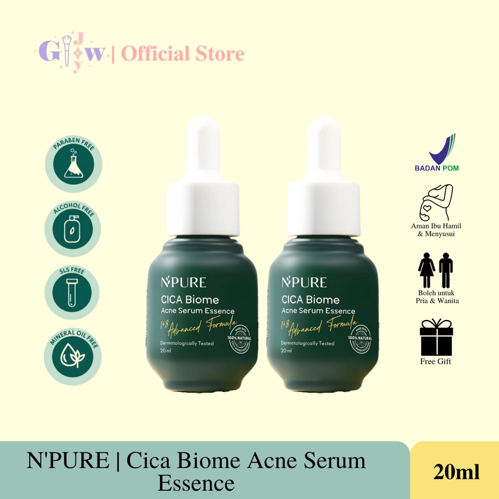 B08 N'PURE centella asiatica face essence cica serum wajah mengatasi bekas jerawat beruntusan bruntusan anti acne oily face berminyak kering dry wajah skincare npure murah termurah asli original aging kerutan garis halus putih kulit