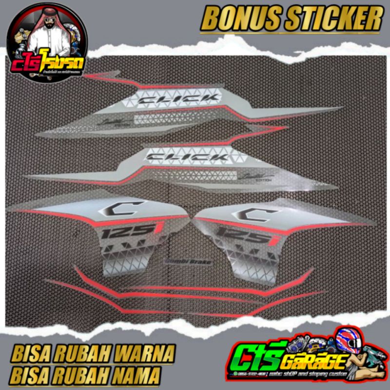 STRIPING VARIO OLD 125 BOHLAM TRANSPARAN LIST MERAH