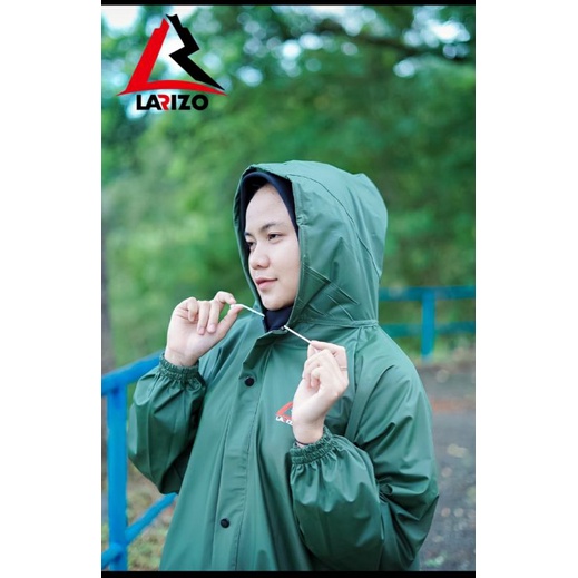 JAS HUJAN LARIZO PVC 025, MANTOL BAHAN TEBAL KARET ELASTIS  STELAN BAJU CLANA RAINCOAT PRIA WANITA ANTI REMBES