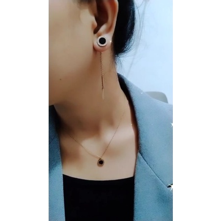 Kalung Anting Titanium. Xuping Titanium lapis mas sumbayak