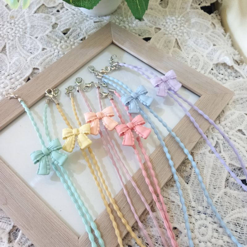STRAP MASKER HIJAB 2IN1 - KONEKTOR MASKER PITA KECIL -KONEKTOR MASKER CLAY PITA - KONEKTOR MASKER CLAY SANRIO - KALUNG MASKER - STREP MASKER - TALI MASKER