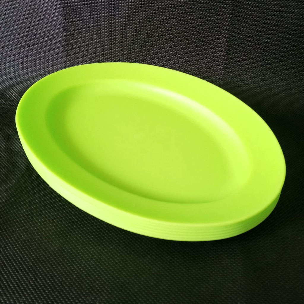 6 PCS PIRING/LODOR PLASTIK KH BELVA/ PIRING OVAL BELVA PLASTIK PLATE
