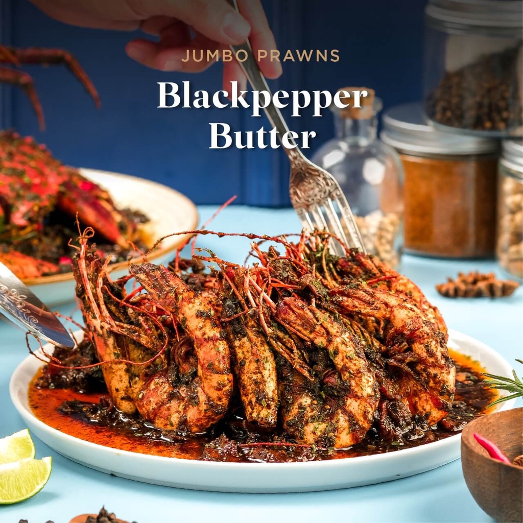 

Crab & Butter - Black Pepper Butter Jumbo King Prawn (Udang Jumbo Lada Hitam) - Restaurant Seafood Online Makanan Siap Saji