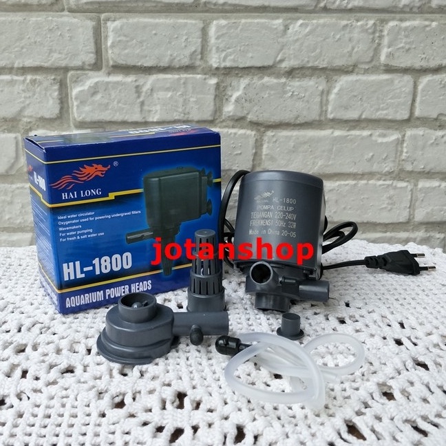 Hailong HL1800 HL 1800 Mesin Pompa Celup power head Aquarium Aquascape