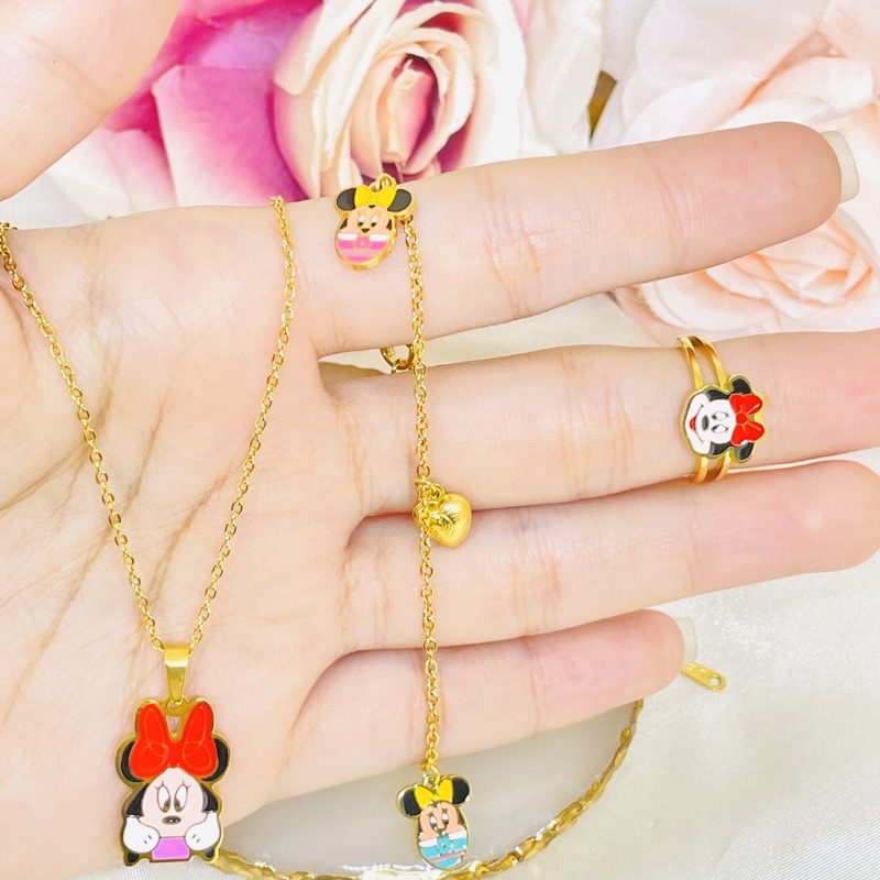 Set Titanium anak miki silver anti karat