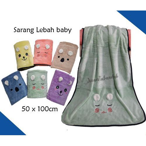 ATB Handuk Microfiber Sarang Lebah Uk 50x100 Bordir Mata Termurah