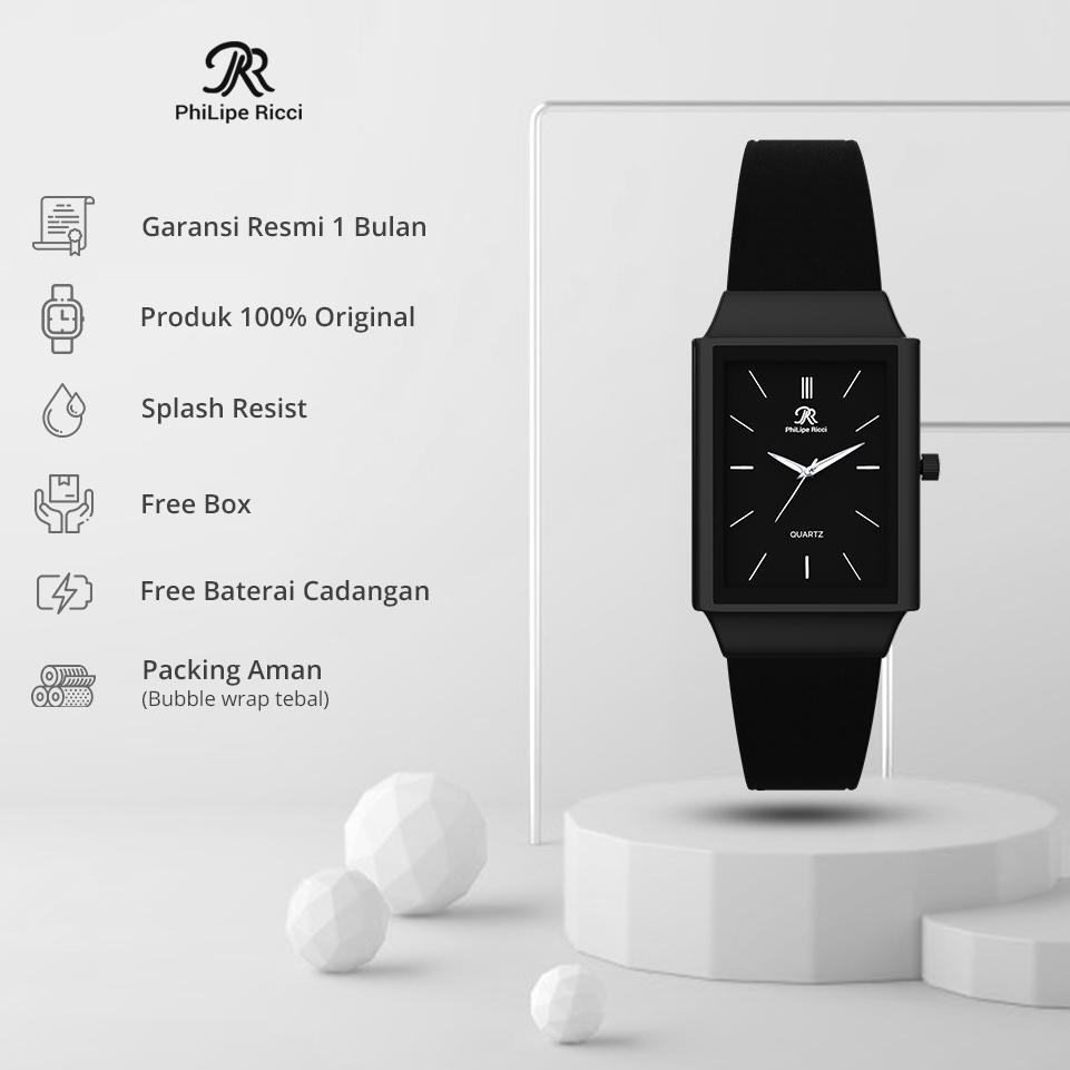 Muraaaahh.. PhiLipe Ricci Jam Tangan Couple Original Analog Karet 6833 Free Box