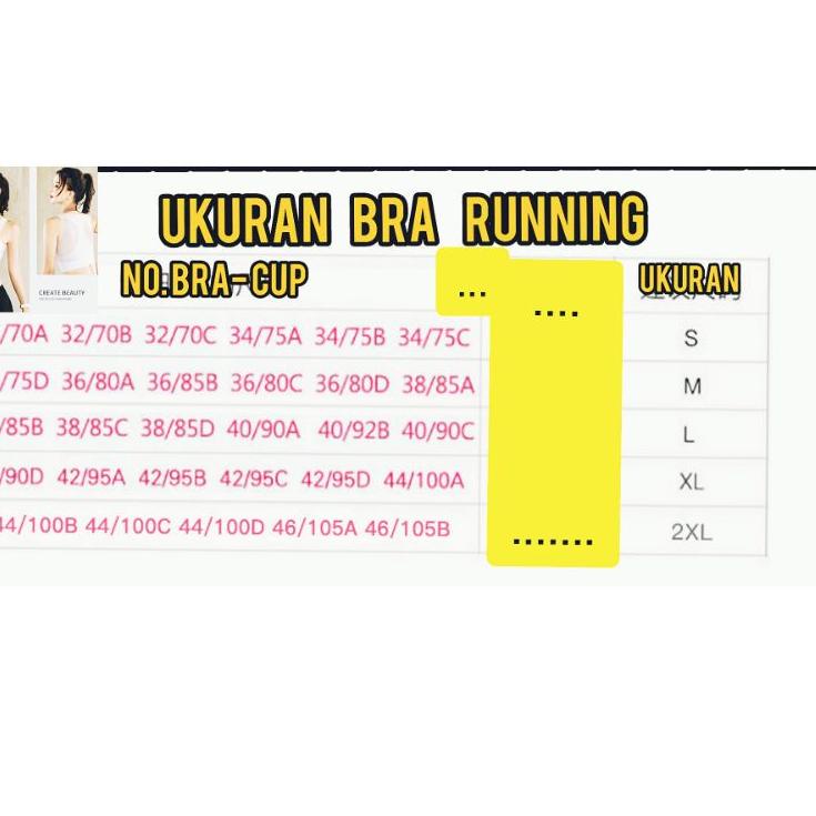 BRA SPORT TANKTOP BRALETTE JUMBO CROP BH PUSH UP TANPA KAWAT ◦ NFK.18Oc22ᴬ