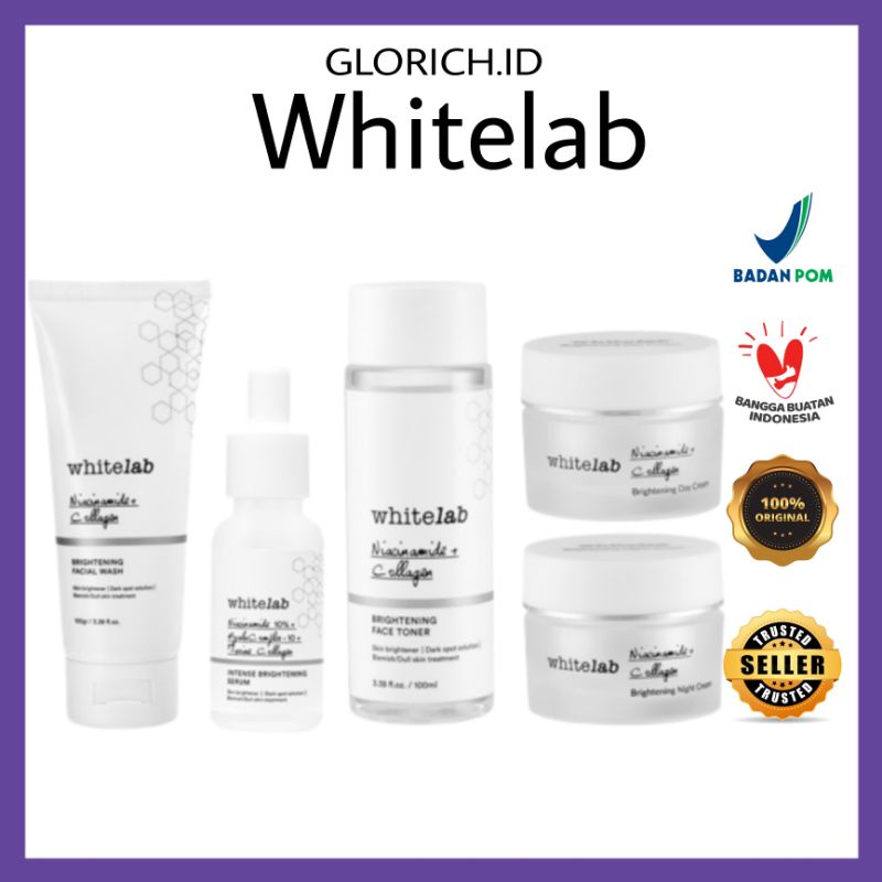 Whitelab brightening skincare series 5 item , paket brigtening whitelab