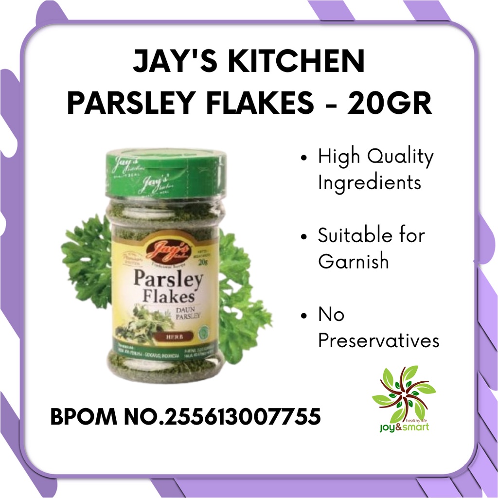 

Joy Smart Healthy Life Jay's Parsley Flakes Daun Parsley 20gr