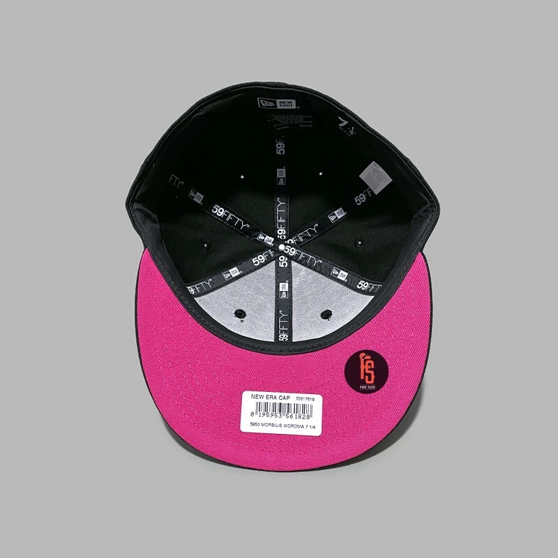 TOPI NEW ERA ORIGINAL 5950 WORDMARK MORBIUS BLACK UV PINK
