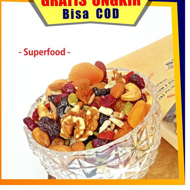 

IDMm3M7--CEMILAN ORGANIC ROASTED KACANG KACANGAN, BIJI BIJIAN, MIX FRUIT DRIED BERRY SAVIOR SNACK TRAIL MIX