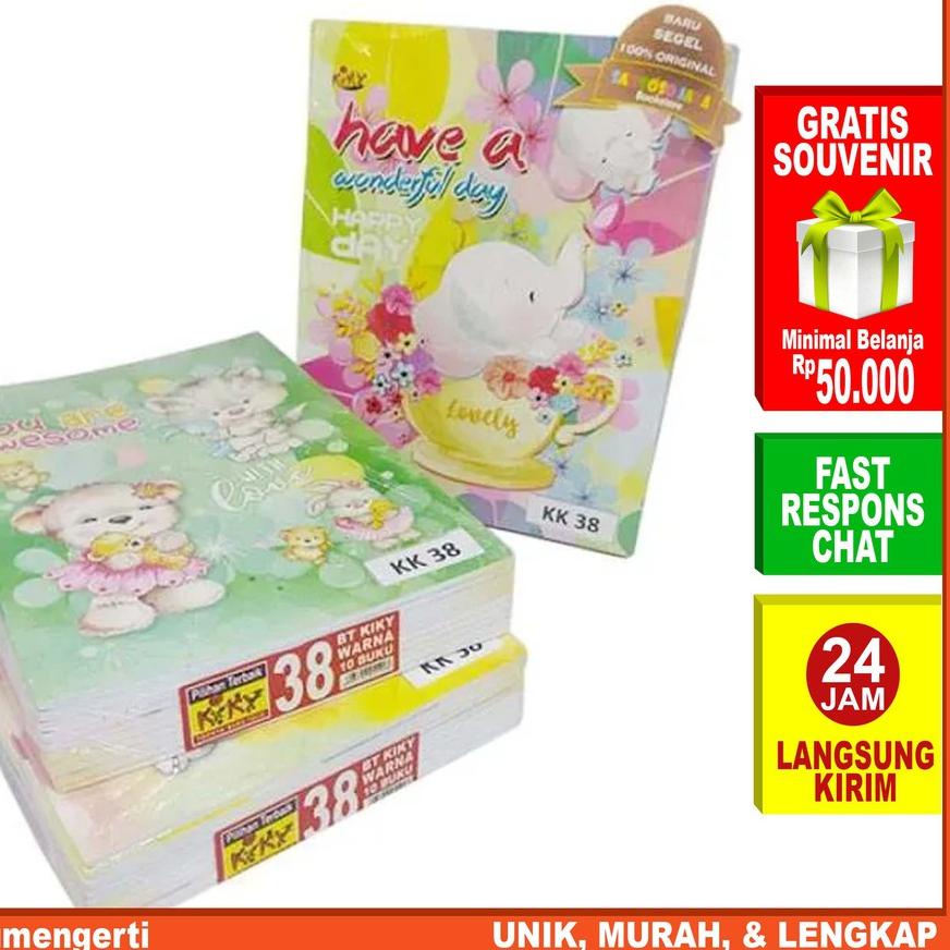 

SALE✅IDOLMART Buku Tulis KIKY isi 38 Lembar - 10 Buku Polos|SQ6