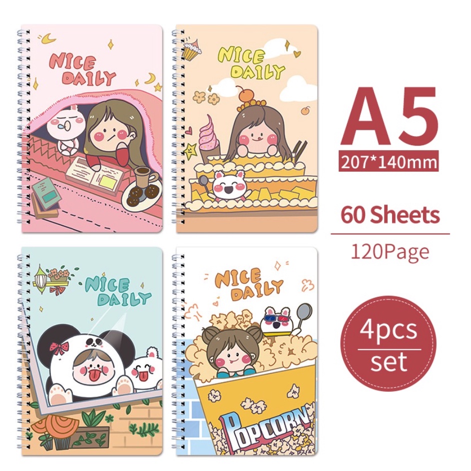 

EMMALAND || Buku Tulis A5 / Notebook A5 / Buku Tulis Sekolah Isi 60 lembar