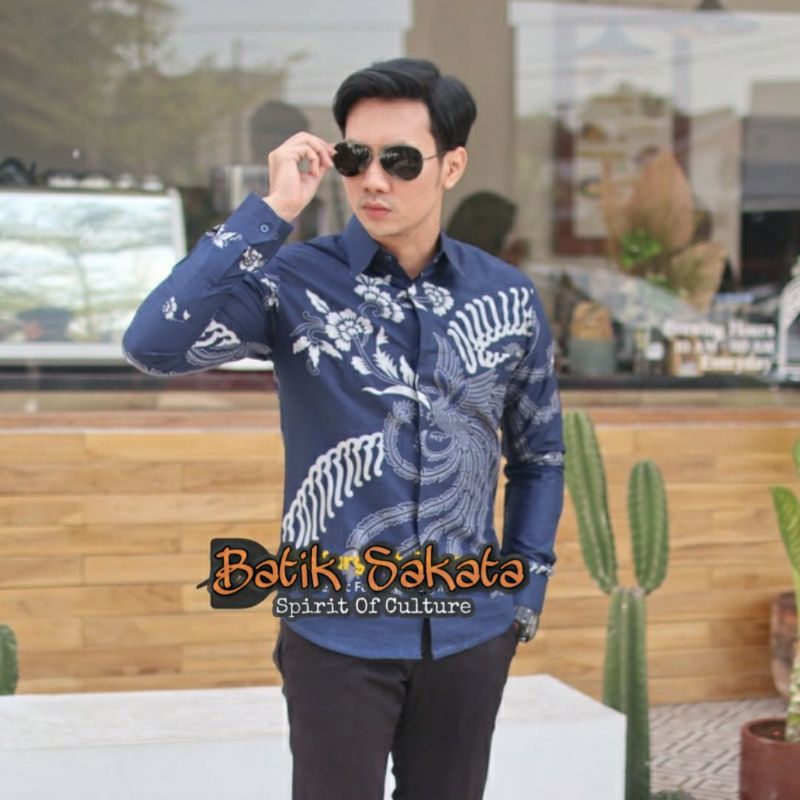 SBY Kemeja Batik Pria Slimfit Lengan Panjang Bahan Katun Halus Sragenan Lapis Furing