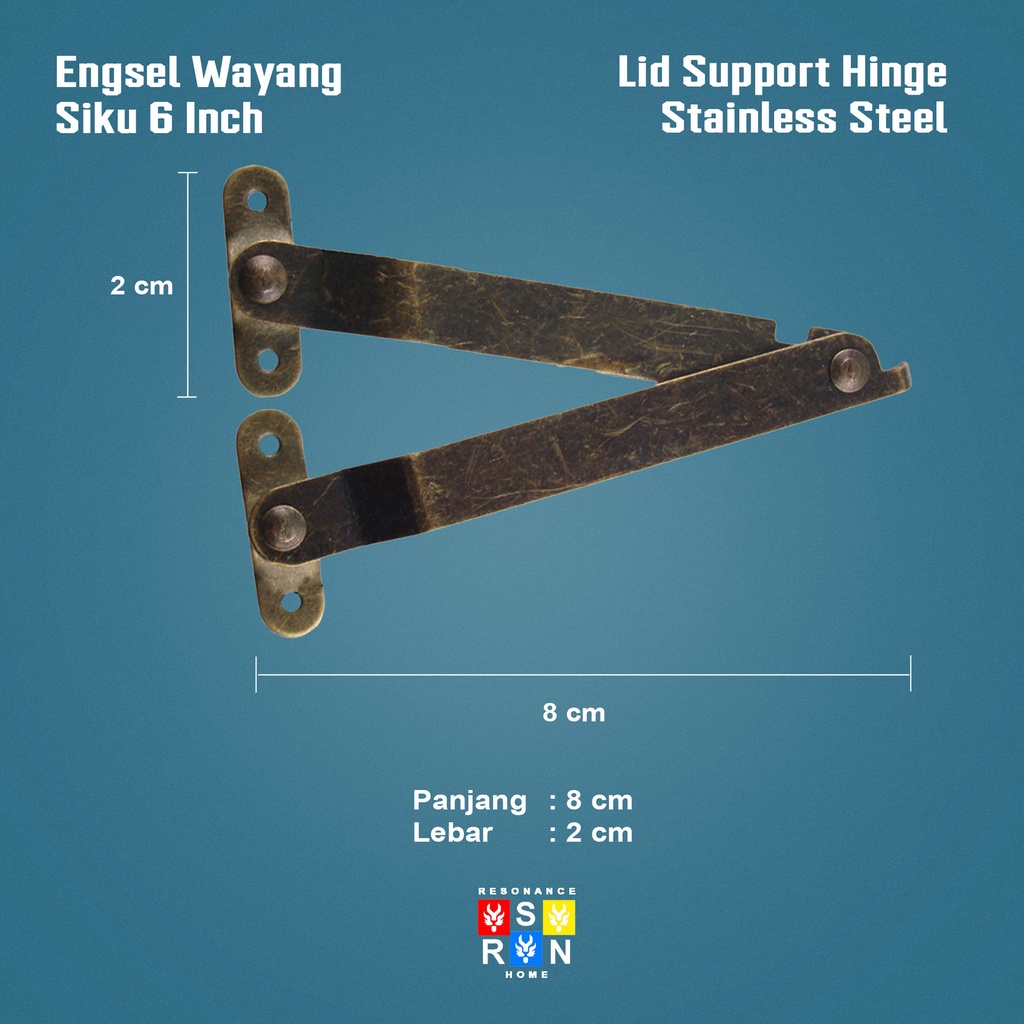 Engsel Wayang  Pivot Antik Sikutan - 6&quot; / Resonance Home