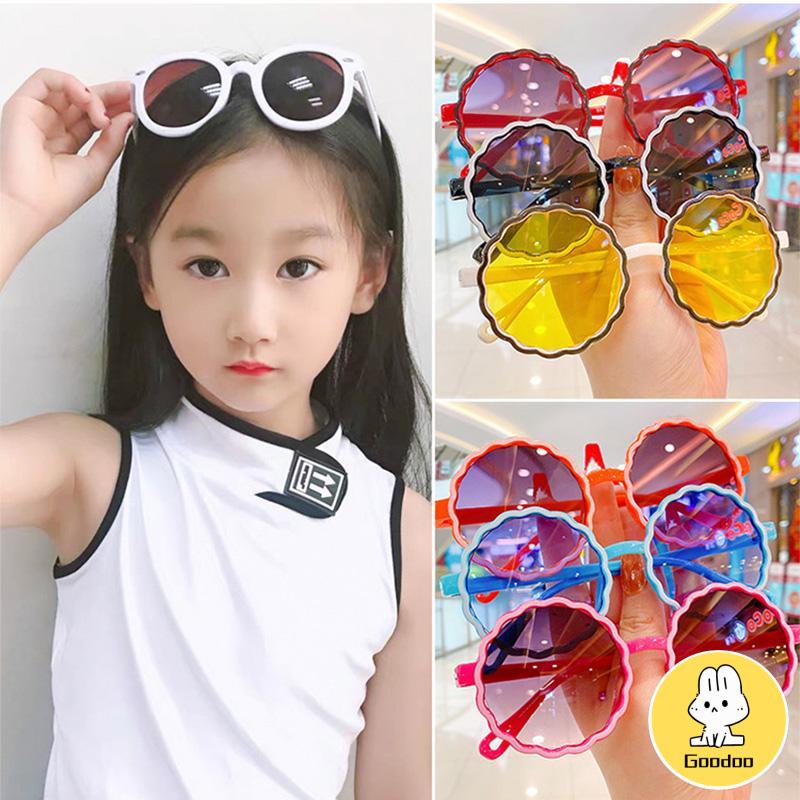 Kacamata Anak New Trend Fashion Anak Terbaru Bulat Kaca mata Hitam Motif UV protection High Quality Import Kacamata Fashion -Doo