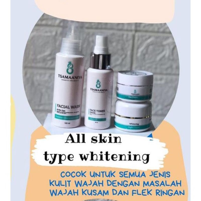 TSAMAANIYA SKINCARE PAKET ALL SKIN TYPE WHITENING GLOW//FLEK ADAVANCED