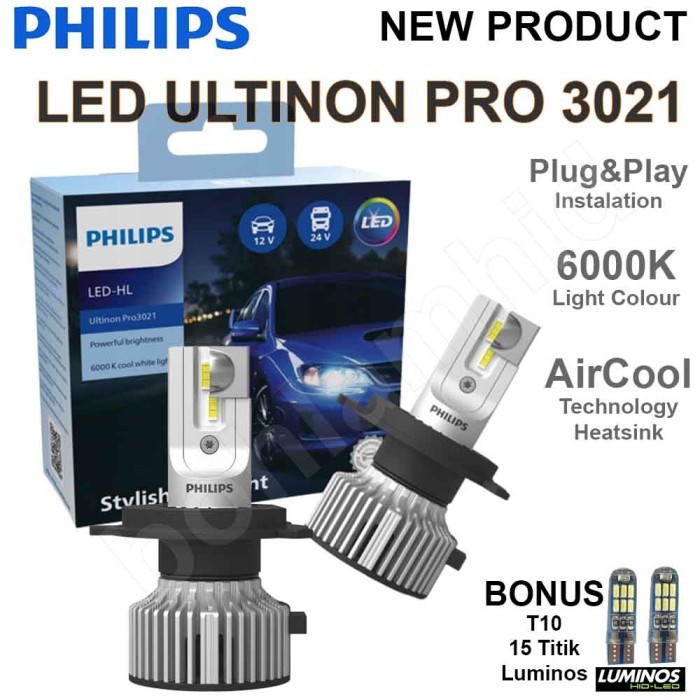 Lampu LED XPANDER Philips Ultinon PRO3021 Headlamp H4 Hi/Lo