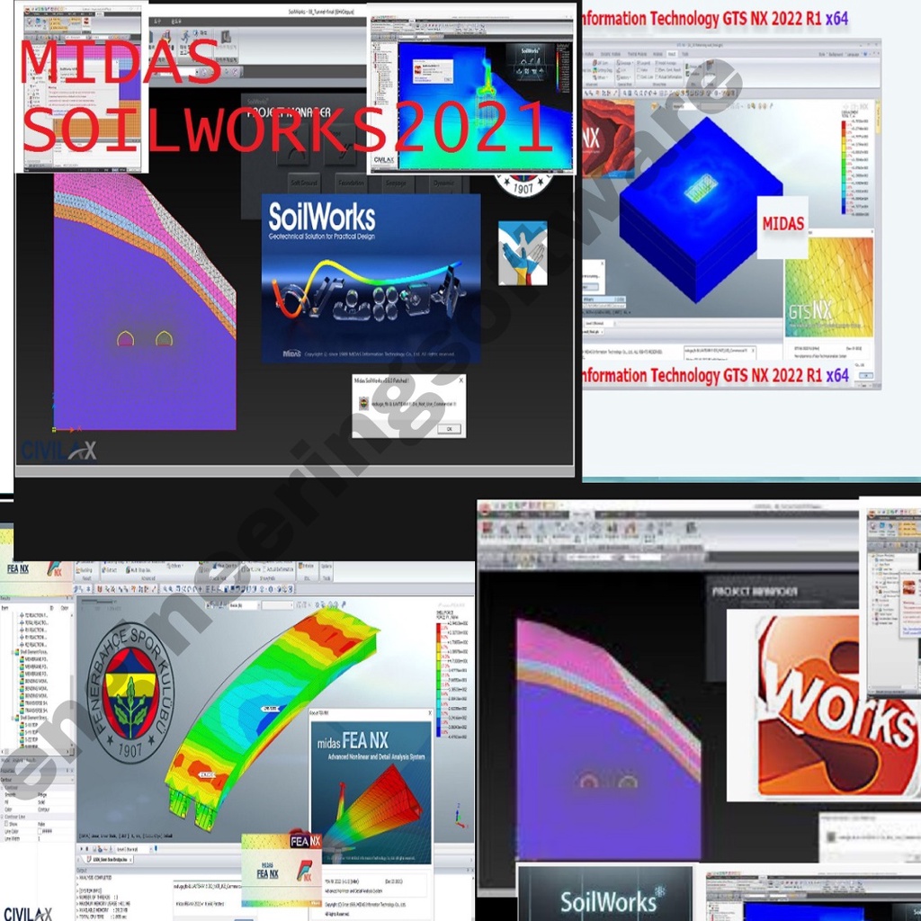 [work100%]MIDAS Midas GTX NX MidasFEANX Terbaru MidasSoilworks Terbaru lengkap tutorialInstall