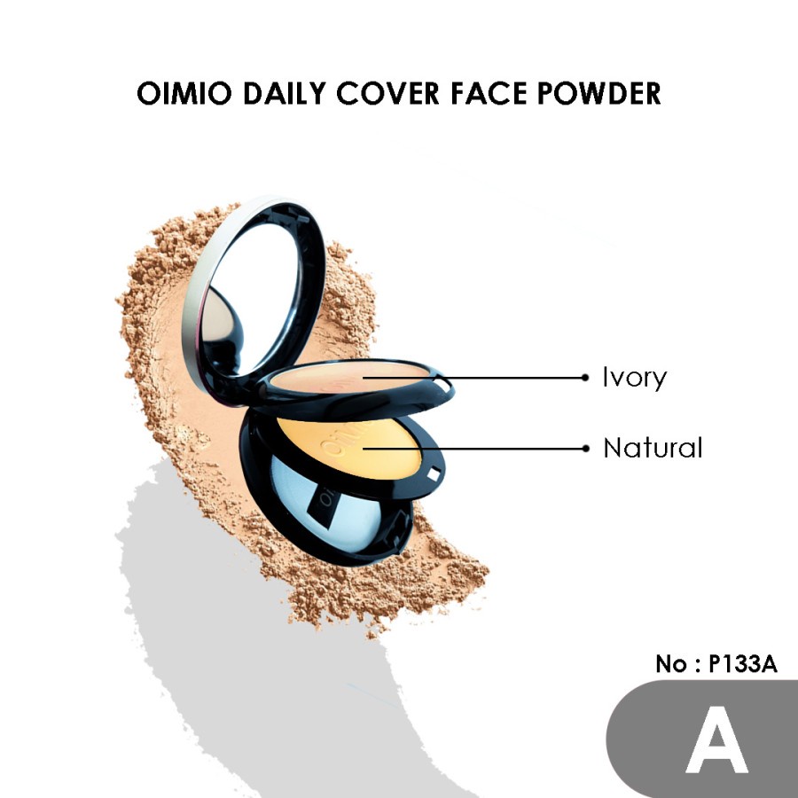 OIMIO Daily Cover 2in1 Face Powder - Bedak Padat