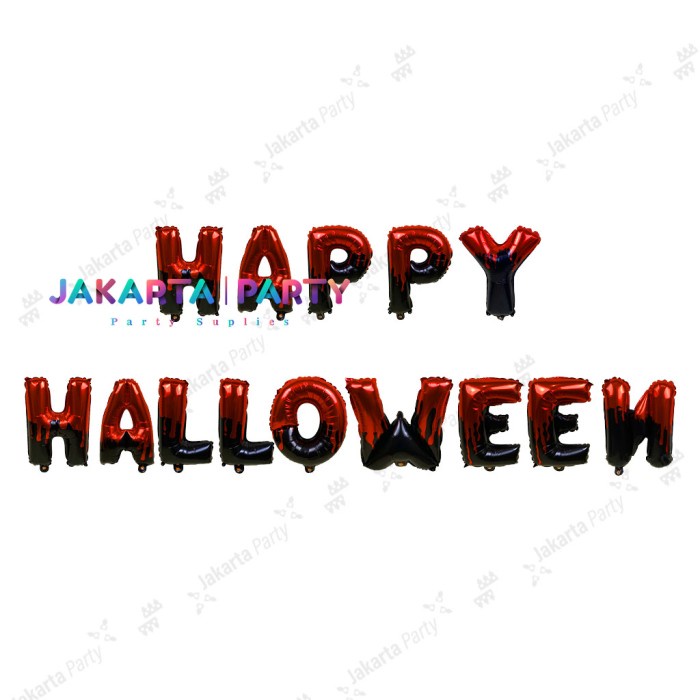 Balon Foil Set Happy Halloween / Balon Halloween / Balon Foil Huruf