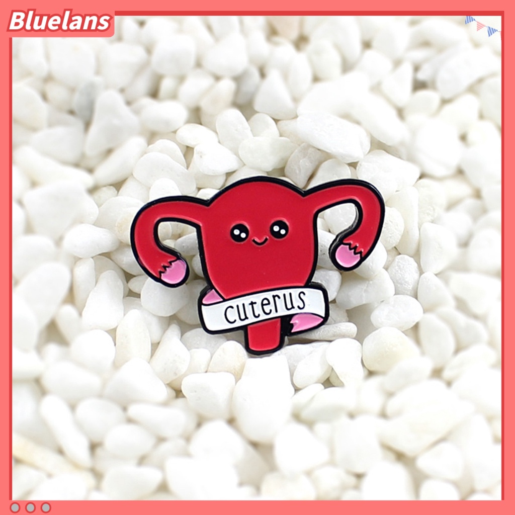 Bluelans Cartoon Uterus Shape Enamel Brooch Pin Clothing Jeans Jacket Badge Breast Pin Decor