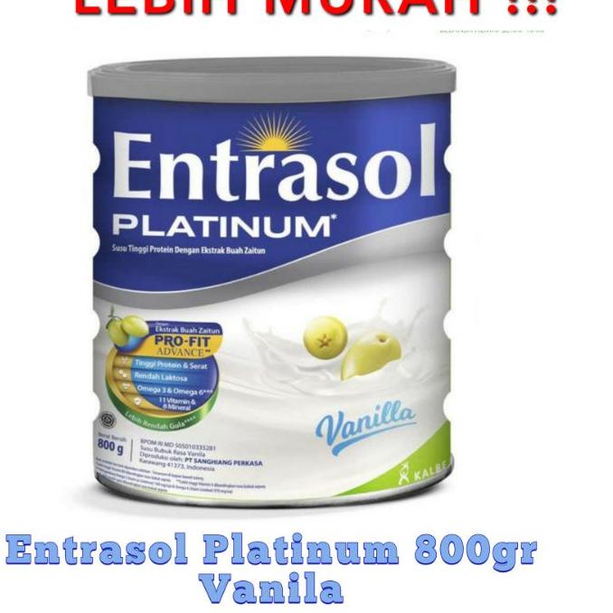 

Diskon✔️Entrasol Platinum 800 gram 400 gram Senior Rasa Vanila Kemasan Baru|RA4