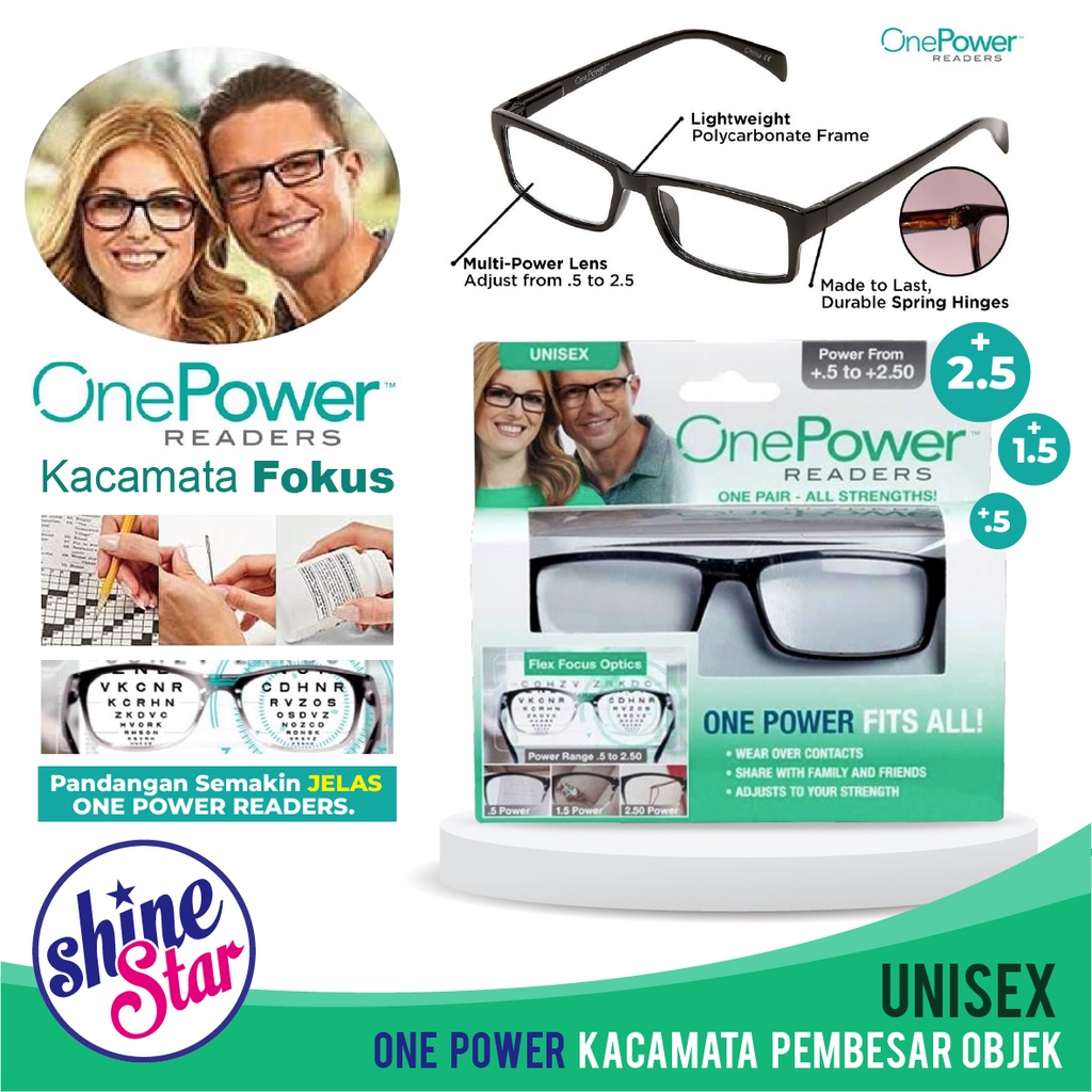 SHINE STAR - Kacamata Baca Lensa Plus Auto Focus ONE POWER READERS / Kacamata Pria Wanita Reading Glasses