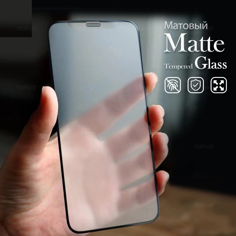 Pelindung Layar Tempered Glass Matte Anti Sidik Jari Untuk iphone 14 Pro Max + / 7 + / 8 + / X / Xs / XR / XsMax / 11 / 11pro / 11ProMax / 12 / 13ProMax