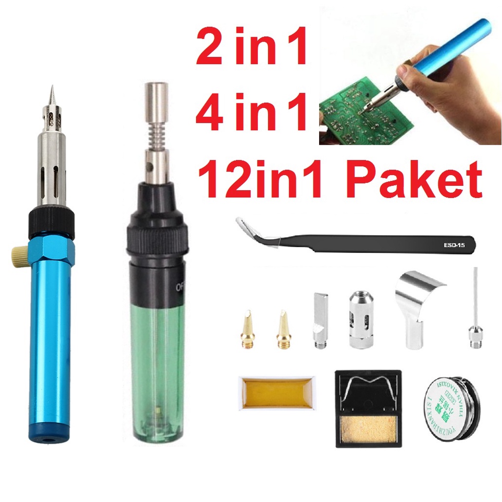 Solder Pena Gas Solder Portable Pencil Torch Las Kecil Pencil Butane  Soldering Iron Kit Tools Blow