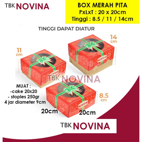 KOTAK KUE NATAL / BOX CAKE NATAL / BOX MERRY CHRISTMAS / KOTAK KUE TART CAKE