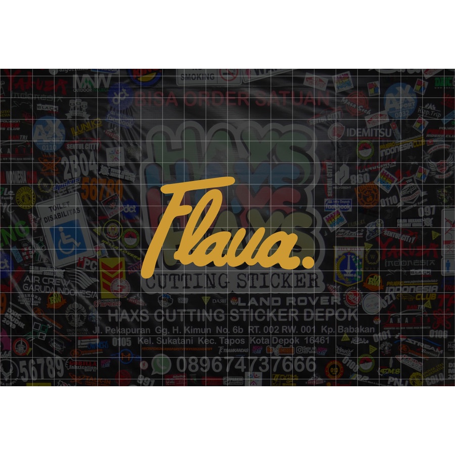 Cutting Sticker Flava Ukuran 8 Cm Untuk Motor Mobil