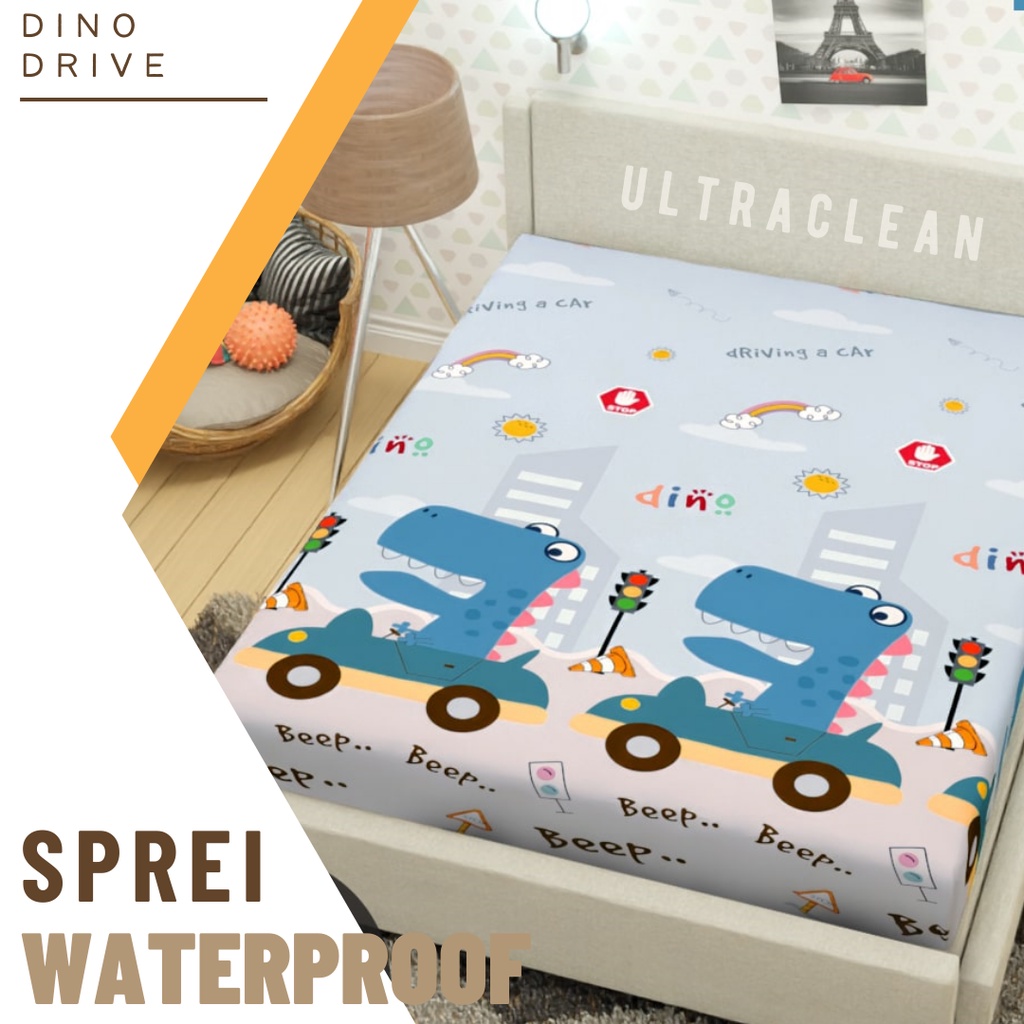 Sprei Waterproof LAKI ZOO WORLD Anti Ompol Tidak Tembus size 100 120 140 160 180 &amp; 200