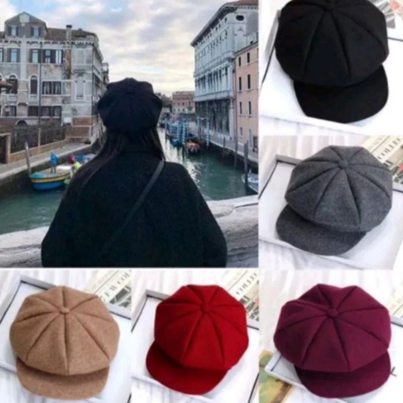 TOPI APOLO DEWASA LAKI PEREMPUAN/TOPI NEWSBOY CAP