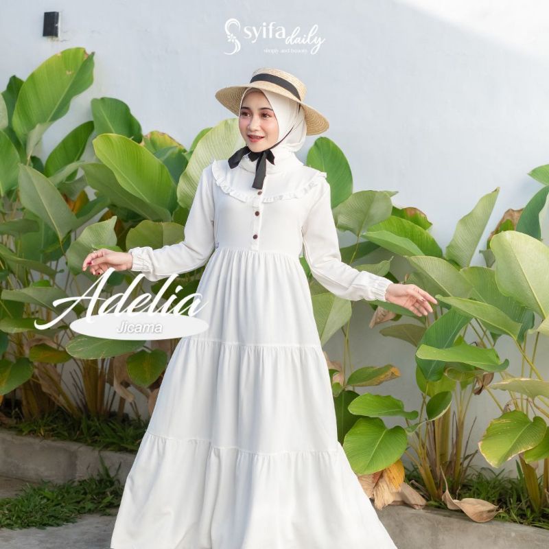 TERBARU GAMIS SET PASHMINA | GAMIS ADELIA BY SYIFA DAILY TERMURAH