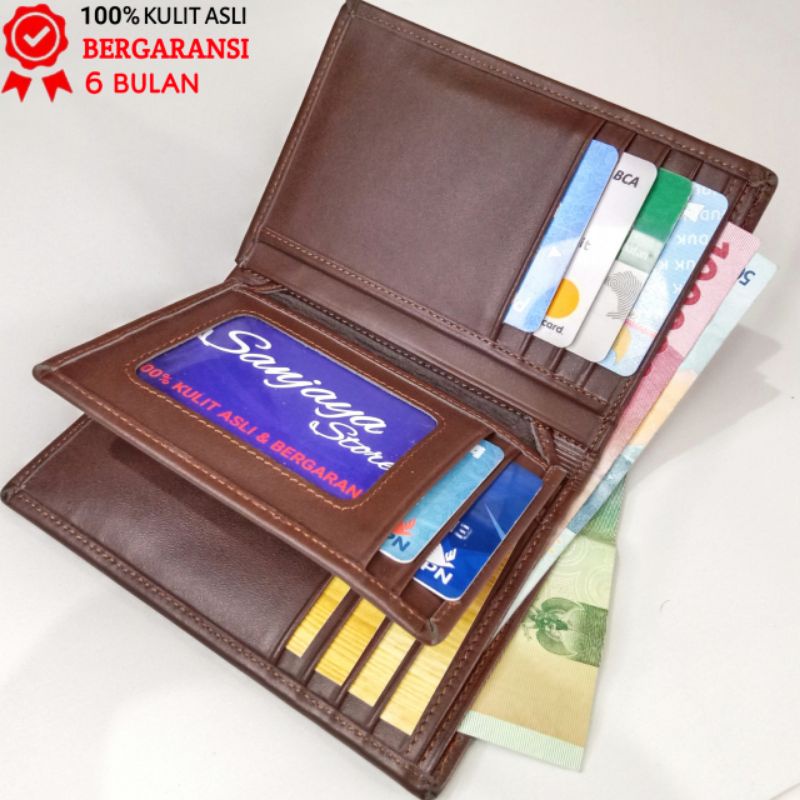 Dompet Kulit Pria 100% ORIGINAL Kulit Asli Model 3/4