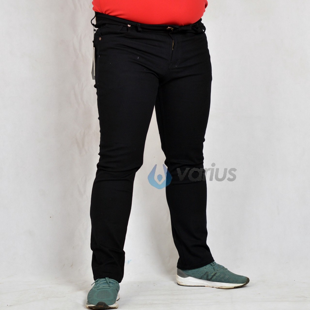 Celana Jeans Pria Varius Hitam Naomi Denim XXL - 5XL