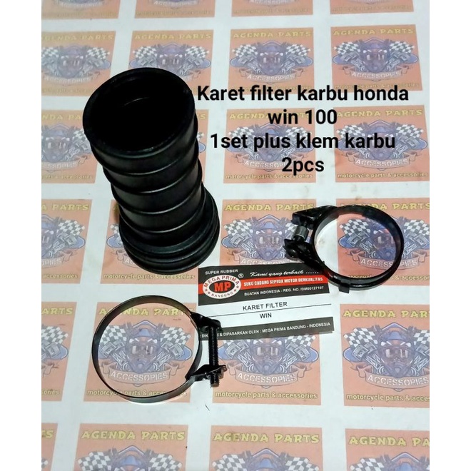 Karet filter karbu honda win 1001set plus klem karbu 2pcs sesuai gambar photo