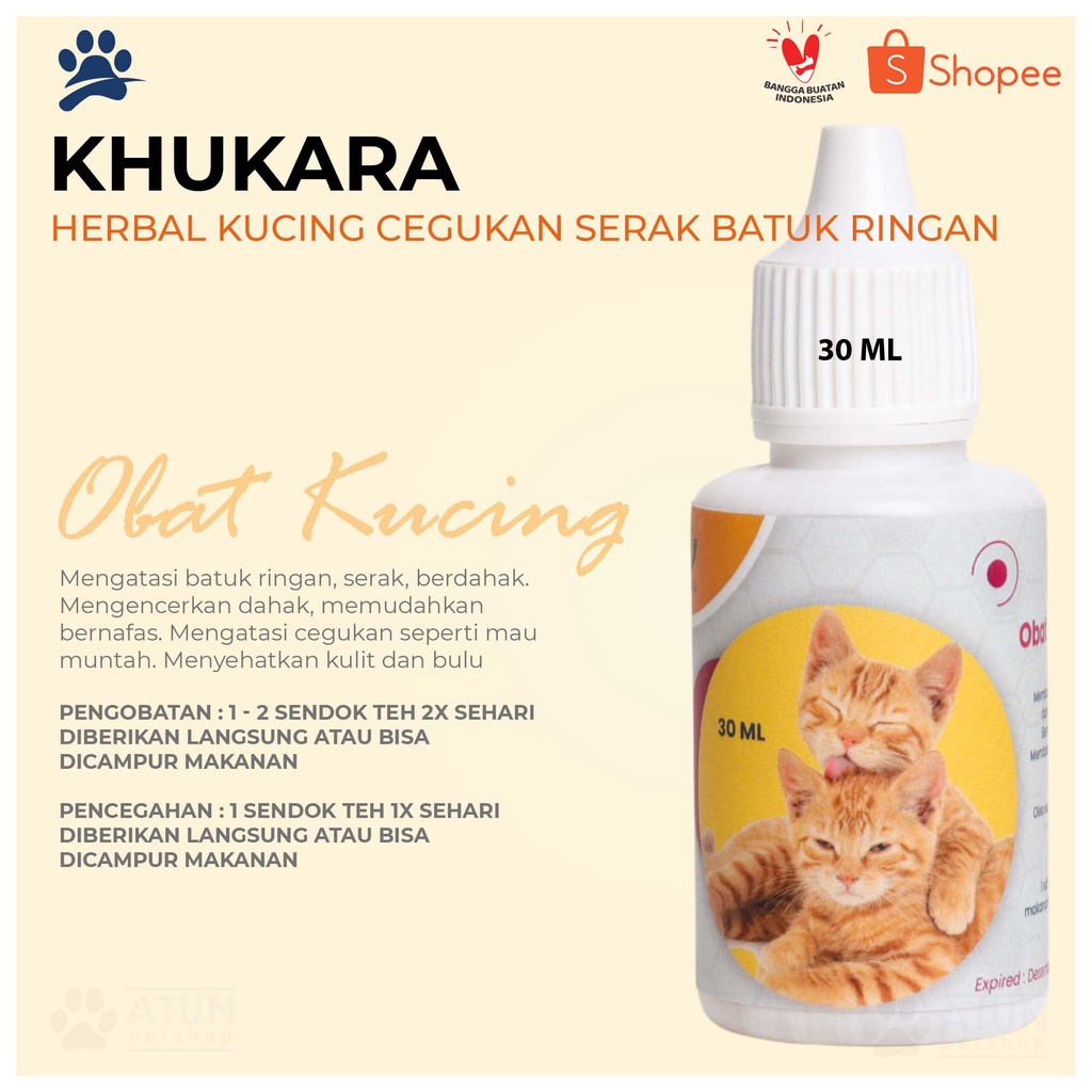Khukara Obat Kucing Serak Batuk Cegukan Dan Muntah Herbal