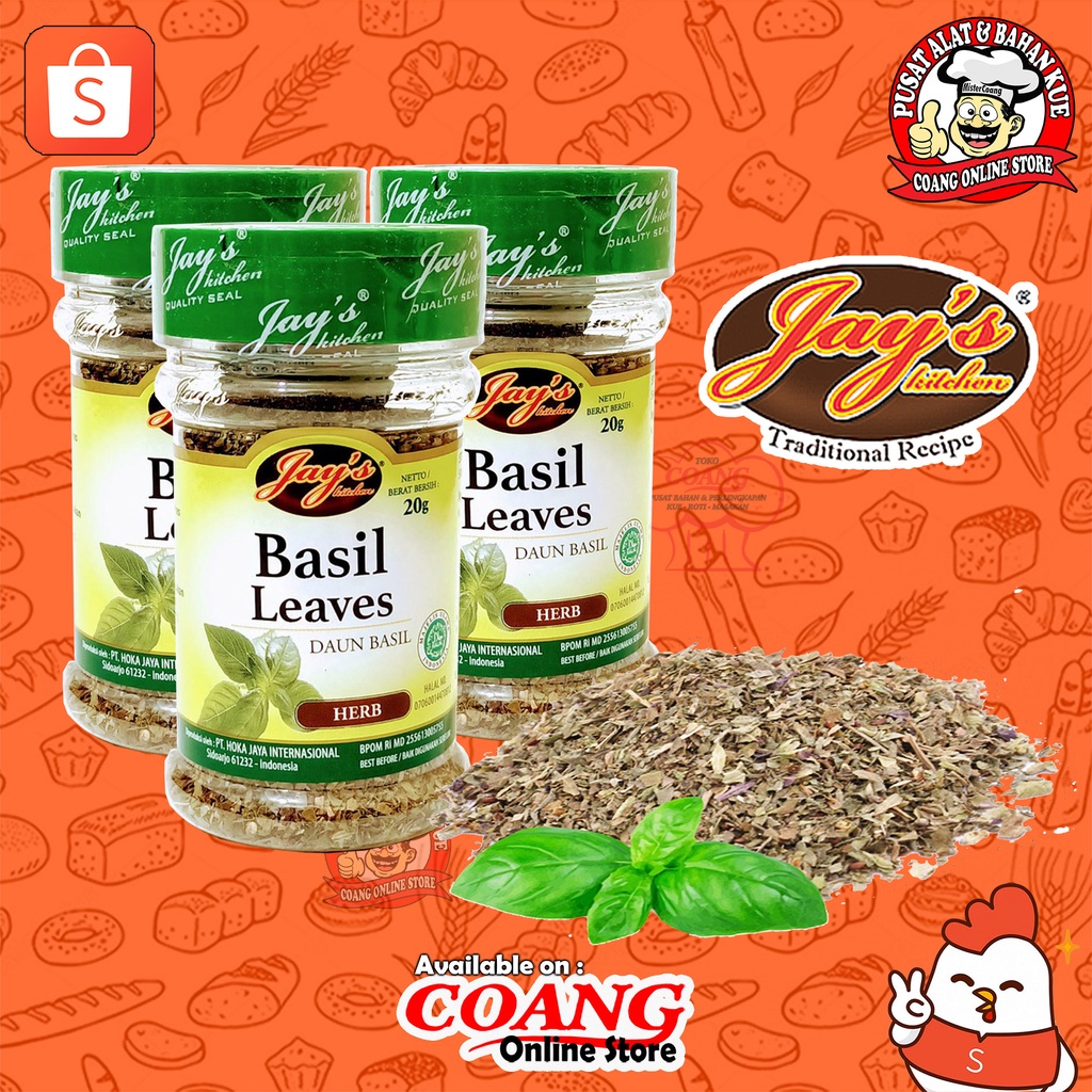 

JAYS BASIL 20 GR - JAY'S BASIL LEAVES - WANGI KHAS DAUN BASIL - TOKO COANG MAKASSAR