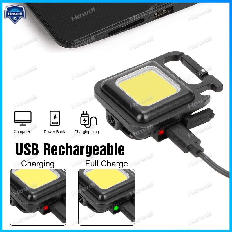 1 Set Lampu Senter LED Mini Portable Multifungsi Dengan Port Charger USB