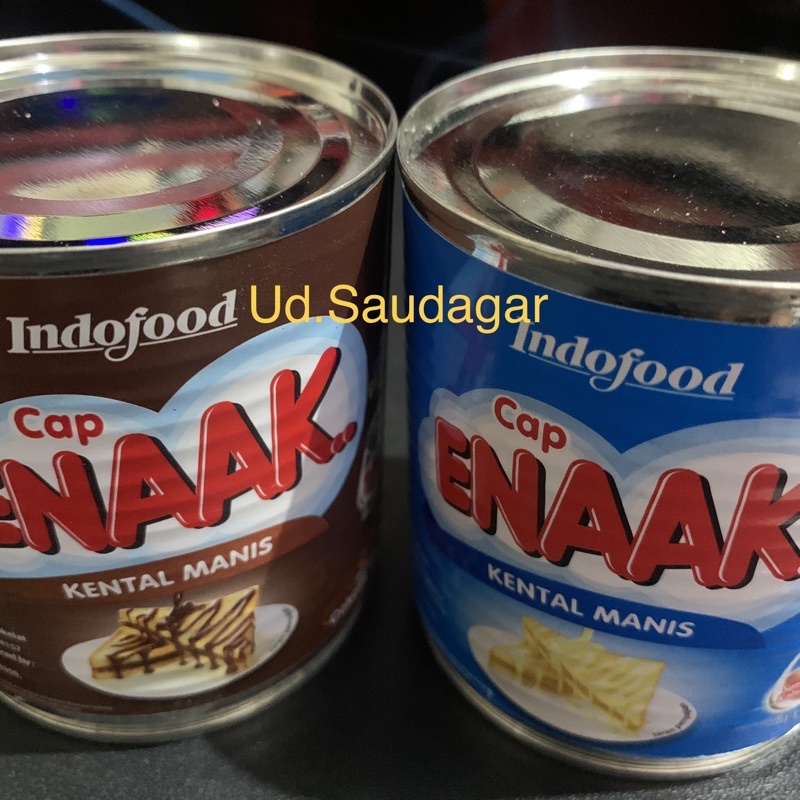 

Susu Kental Manis Kaleng SKM Cap ENAAK Enak 370Gr putih & coklat