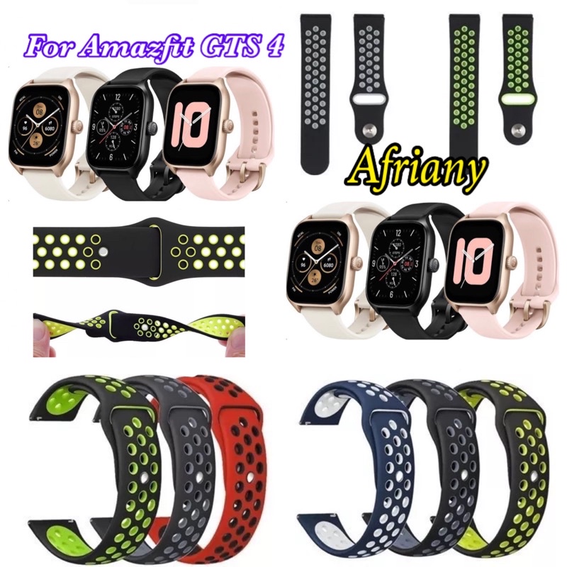Tali Jam Strap Amazfit GTS 4 / GTS 4 Mini - Nike Rubber Silikon Sporty