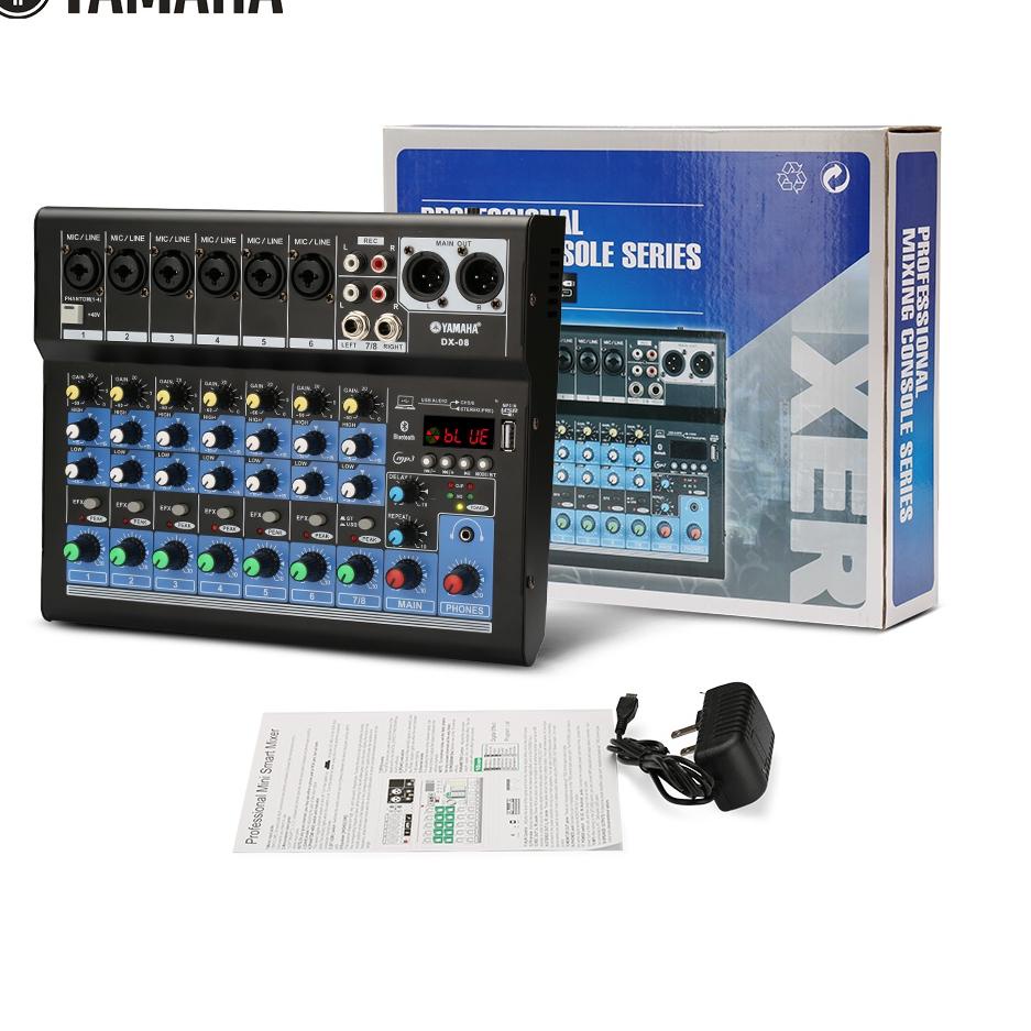 Tren Terbaru AUDIO MIXER YAMAHA DX08/DX06/DX04 SBLUETOOTH,USB,RECORD,SOUNDCARD,REVERB Mixer audio sa