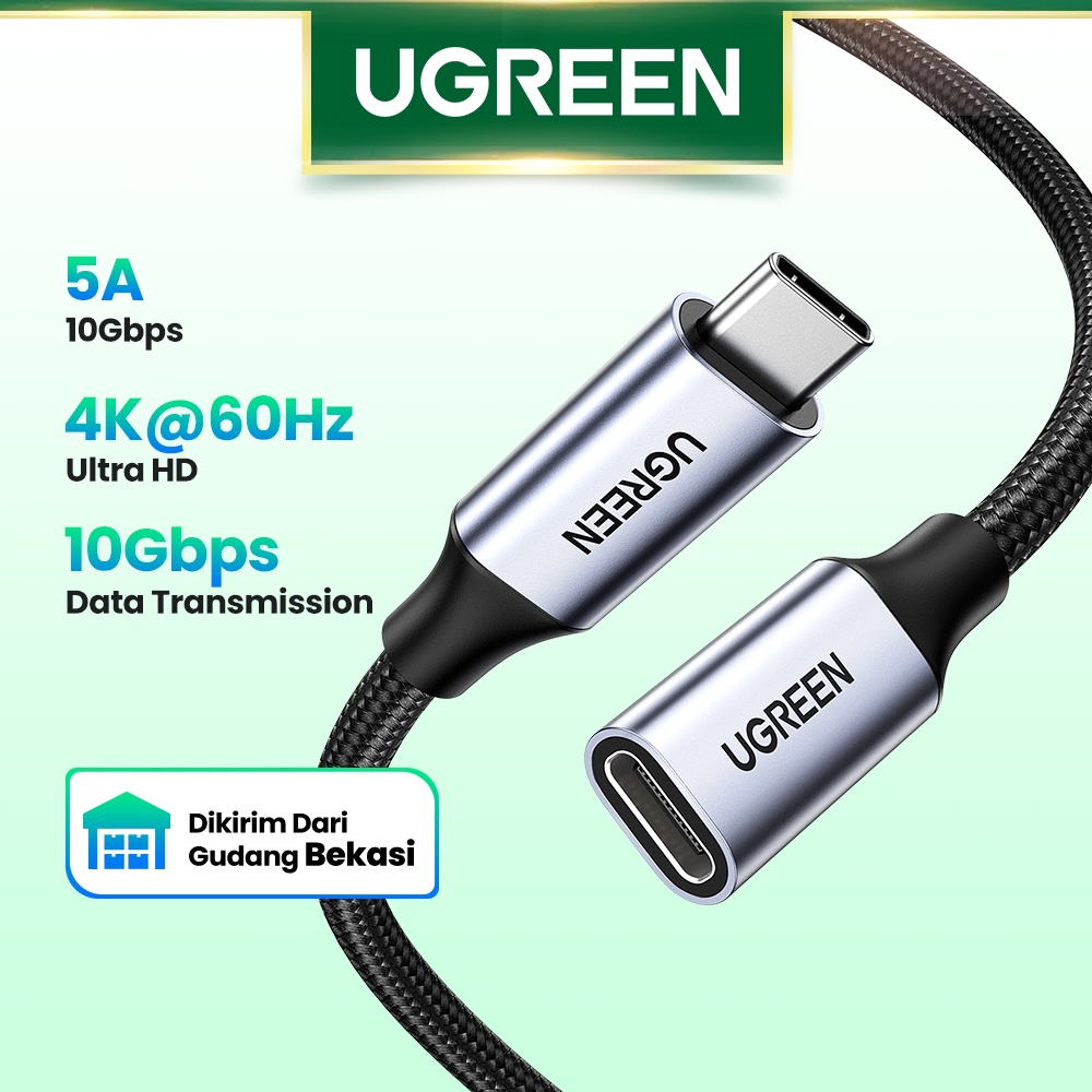【Stok Produk di Indonesia】Ugreen Kabel Extension USB 3.1 Tipe-C Thunderbolt 3 Untuk Xiaomi Nintendo Switch
