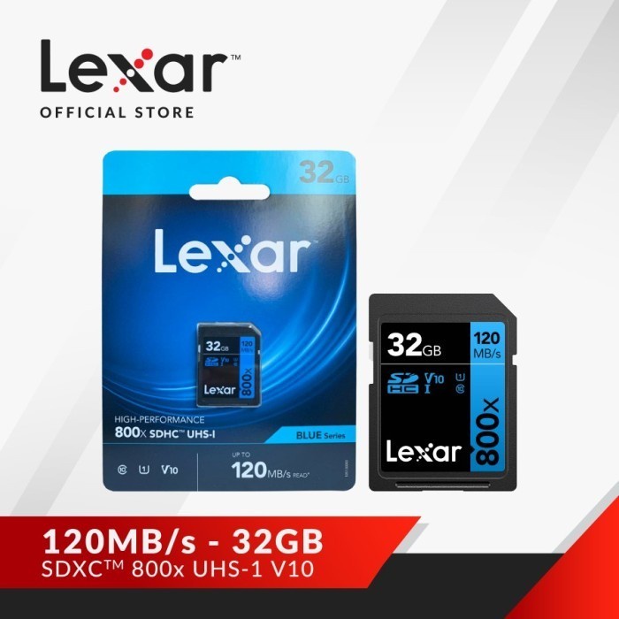 SD Card SDHC Lexar High-Performance 800x 32GB RW up to 120