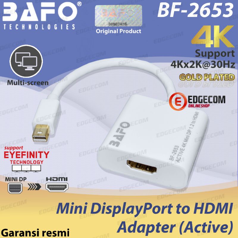 BAFO Mini Display Port to HDMI Converter Cable (ACTIVE) BF-2653