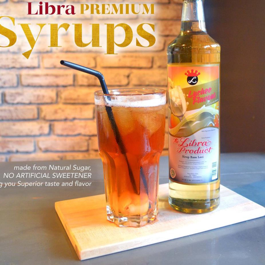 

✨COD✨ Sirup Leci - LIBRA PREMIUM LYCHEE SYRUP - 650 ml - gourmet syrups serbuuu !